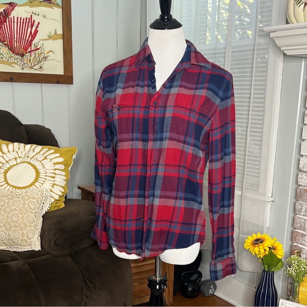 True Craft Blue and Red Checkered Shirt